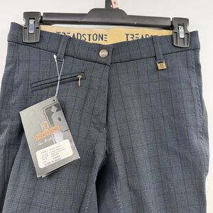 Treadstone Katrina Full Seat Breeches size 26R NWT navy black check plaid riding